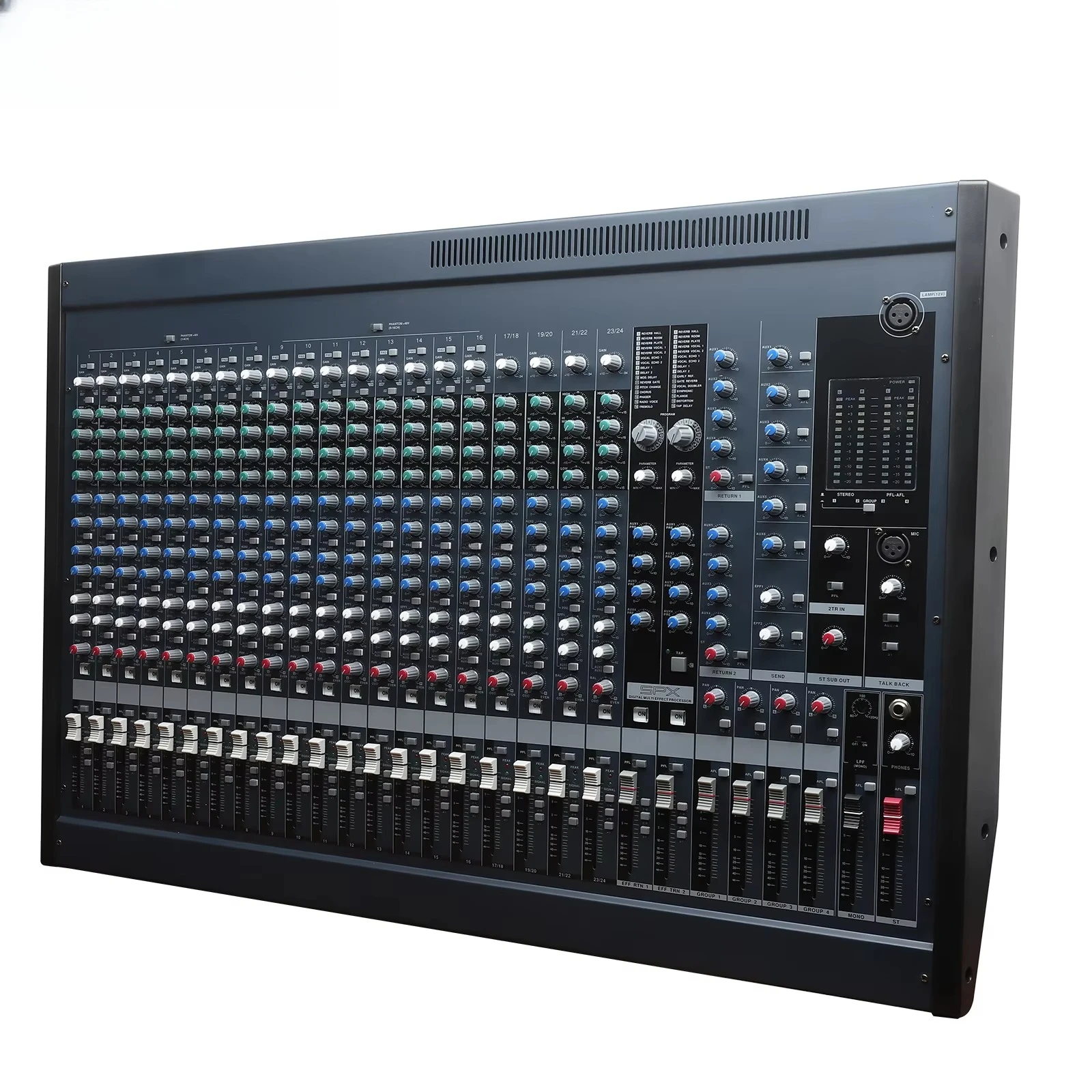 24-Channel Mixing Console , Dual Effects, 3-Band EQ & High-Precision Preamps for Professional Sound Mixer Audio