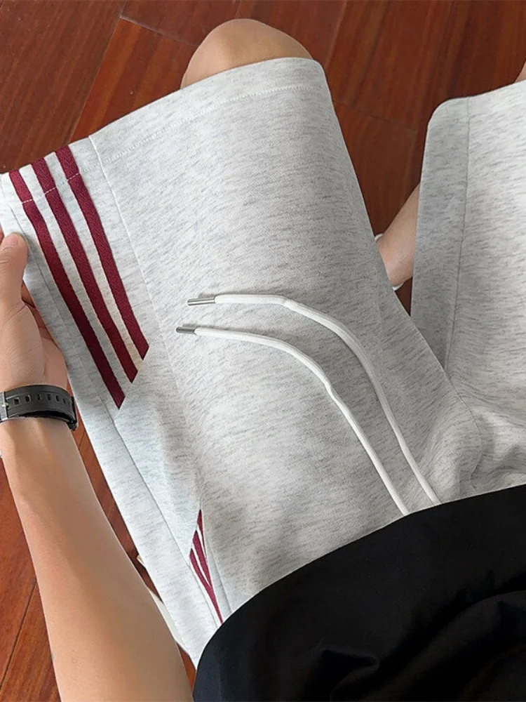 

Летние мужские спортивные шорты для баскетбола в американском стиле, свободного кроя, с четырьмя полосками, модная брендовая спортивная одежда