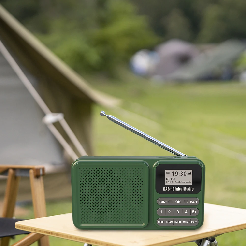 

Портативное цифровое радио DAB + Bluetooth поддерживает U-диск TF-карта, MP3-воспроизведение, FM-радио, ЖК-дисплей, аварийный радиоприемник