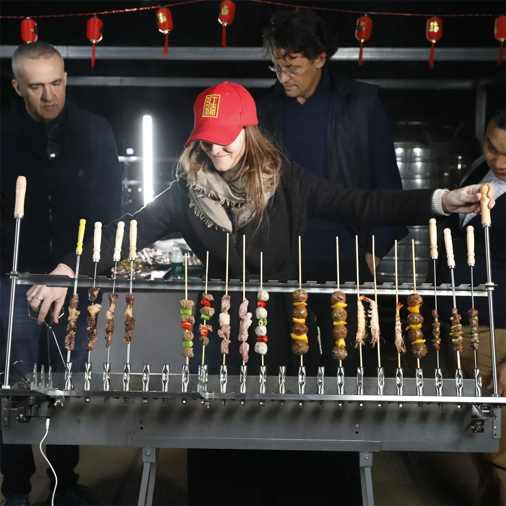 Sus304チャコール電気回転バーベキューマシン、DCモーター、5v