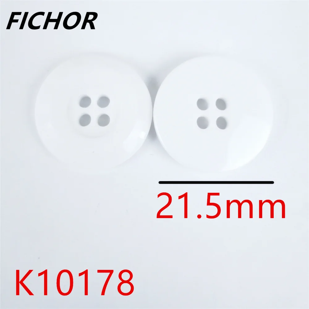 10/20pcs 21.5mm 4 Hole white Resin Button Sewing accessories for clothing Decorative Plastic Buttons Handmade DIY