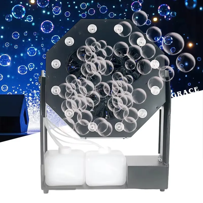 120W LED Super Bubble Machine 3000/s High Output Iron Fog Remote & DMX512 Control for Stage Use