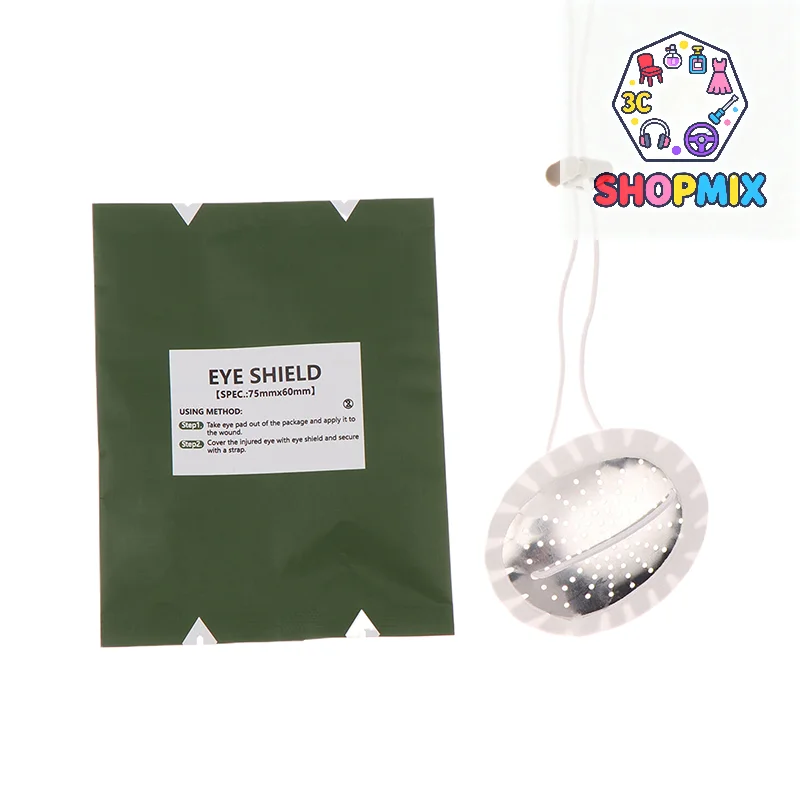 First Aid Aluminum Rigid Eye Shields Tactical Medical Ophthalmic Eye Shield With Holes Disposable For First Aid Kit Edc