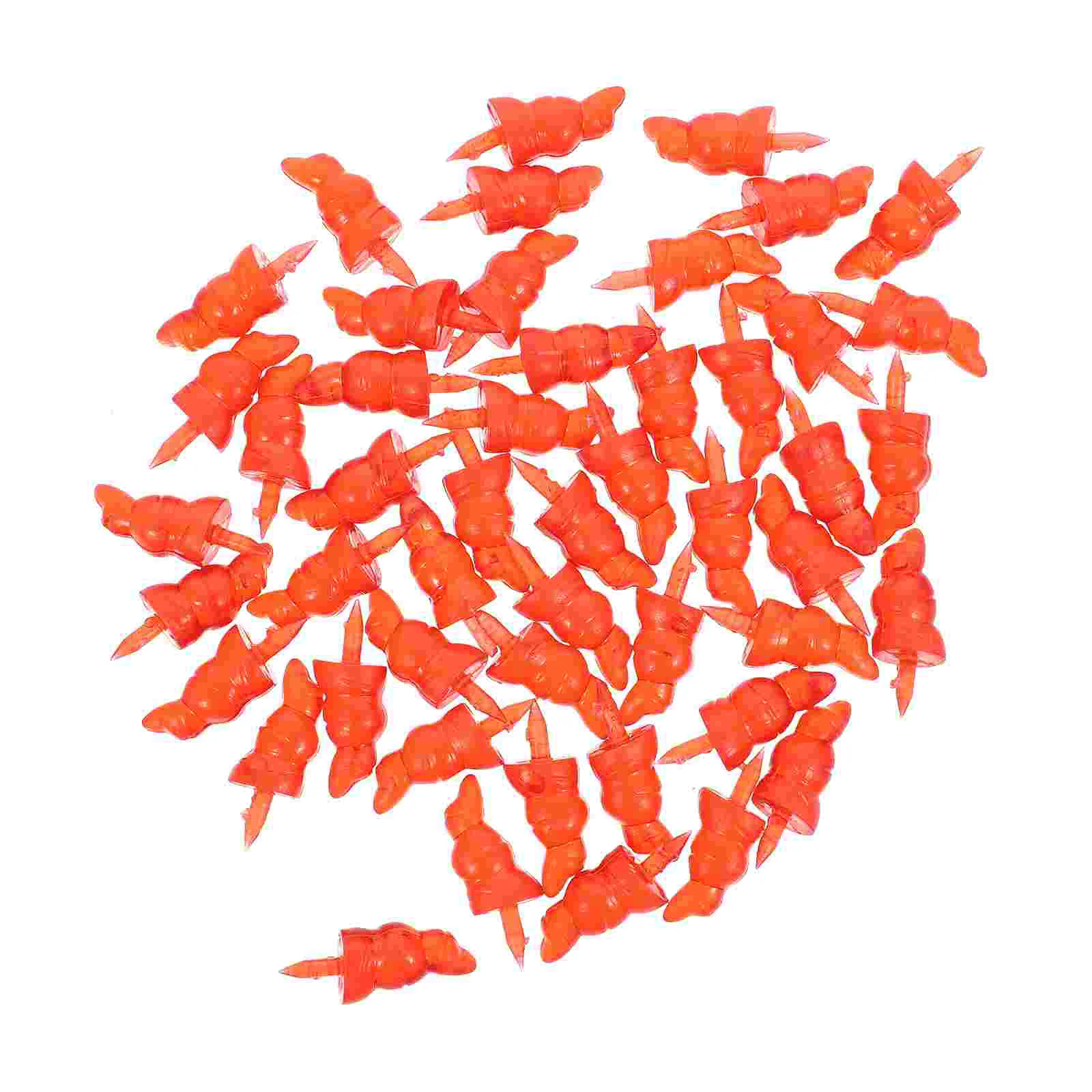 

50 Pcs False Nose Decorations Snowman Toy Accessories Child Toys Crafts DIY Kit Plastic Orange Carrot for Safe