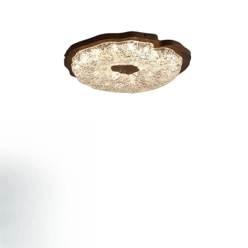 

Medieval bedroom living room ceiling lamp American retro study lamp gold leaf