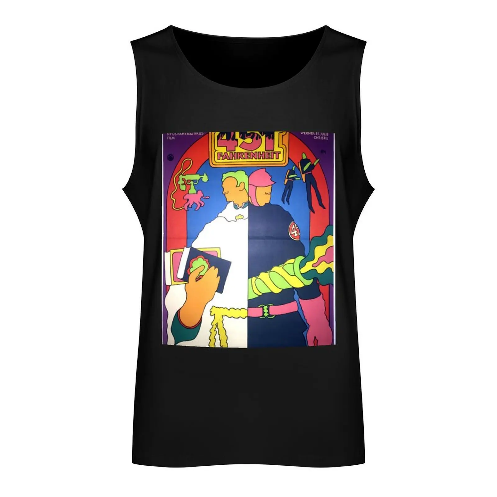 Fahrenheit 451 Fran?ois Truffaut vintage Tank Top anime top t-shirts for Men's gym