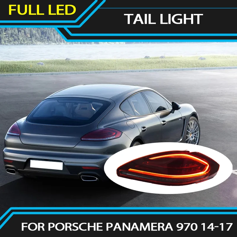 

LED Taillight For PORSCHE Panamera 970 2014-2017 Red Rear Lamps Sequential Turn Signal Car Lights Taillights Assembly