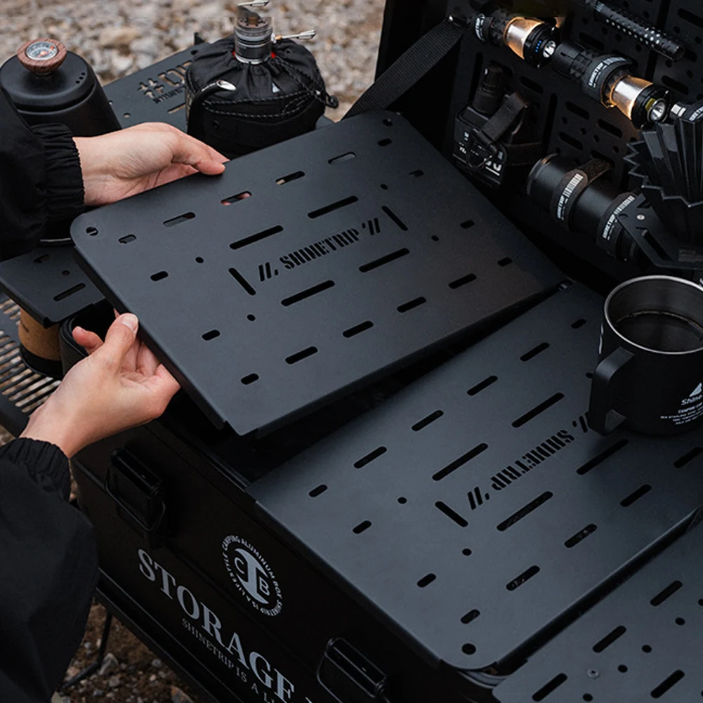 Tavolo da campeggio Tavolino da caffè leggero Pannello laterale Scatola da tavolo in lega di alluminio resistente per campeggio Escursionismo Picnic