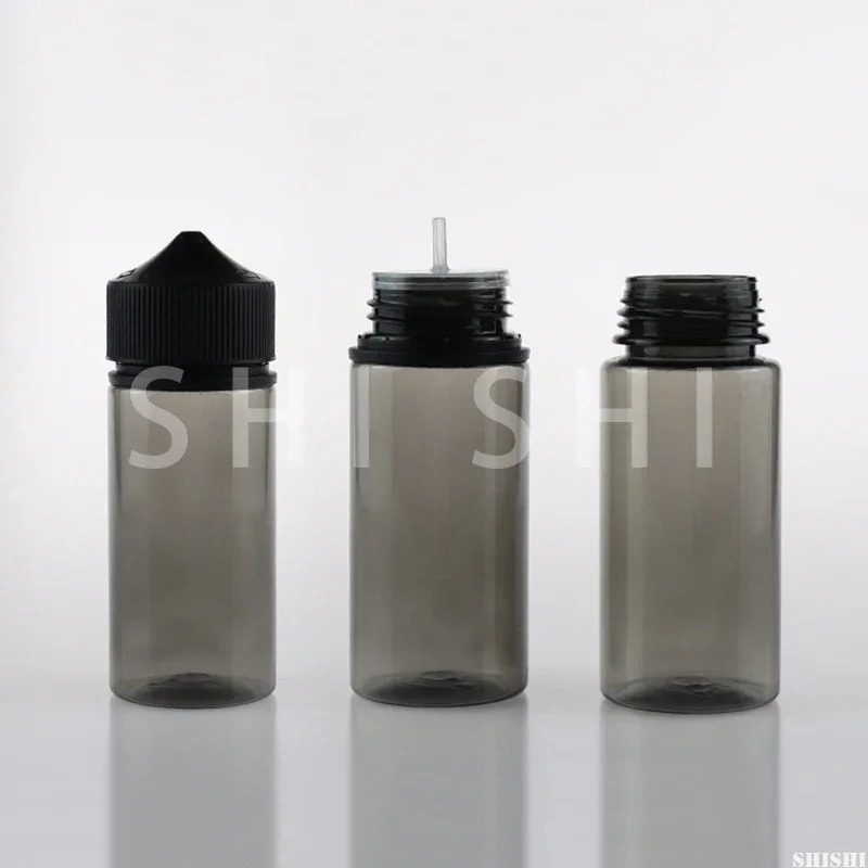 50pcs Plastic PET Dropper Bottle Empty Liquid Juice Vape Bottle Eliquid Oil Pen Container Black Antilight 30ml/60ml/100ml/120ml