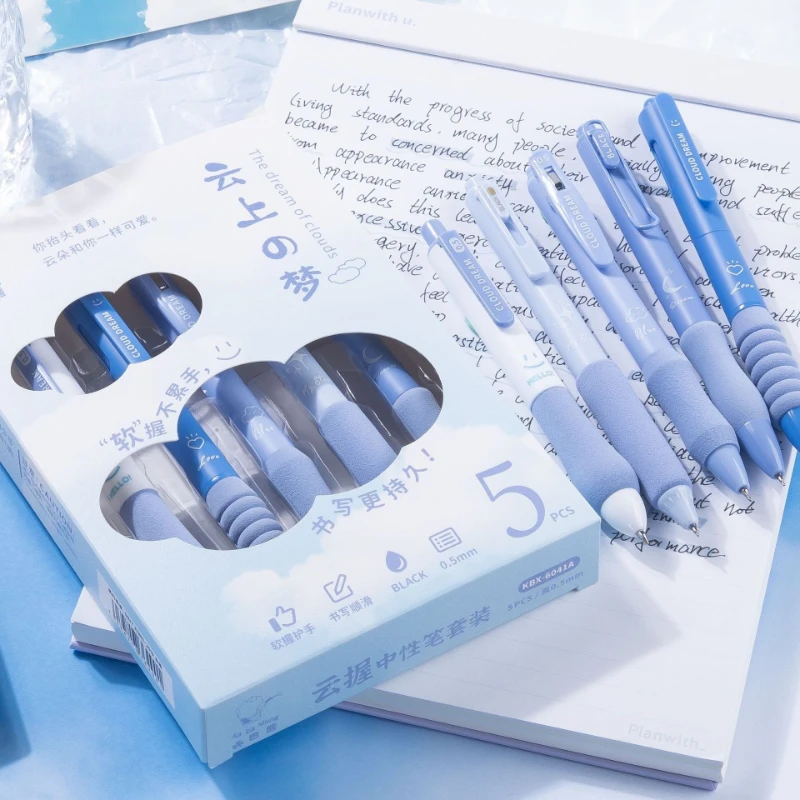 0.5mm Quick Drying Neutral ST Pen Head High Gift Value Kawaii Gel Pen School Student Office Stationery Lovely Supplies Cute image 3