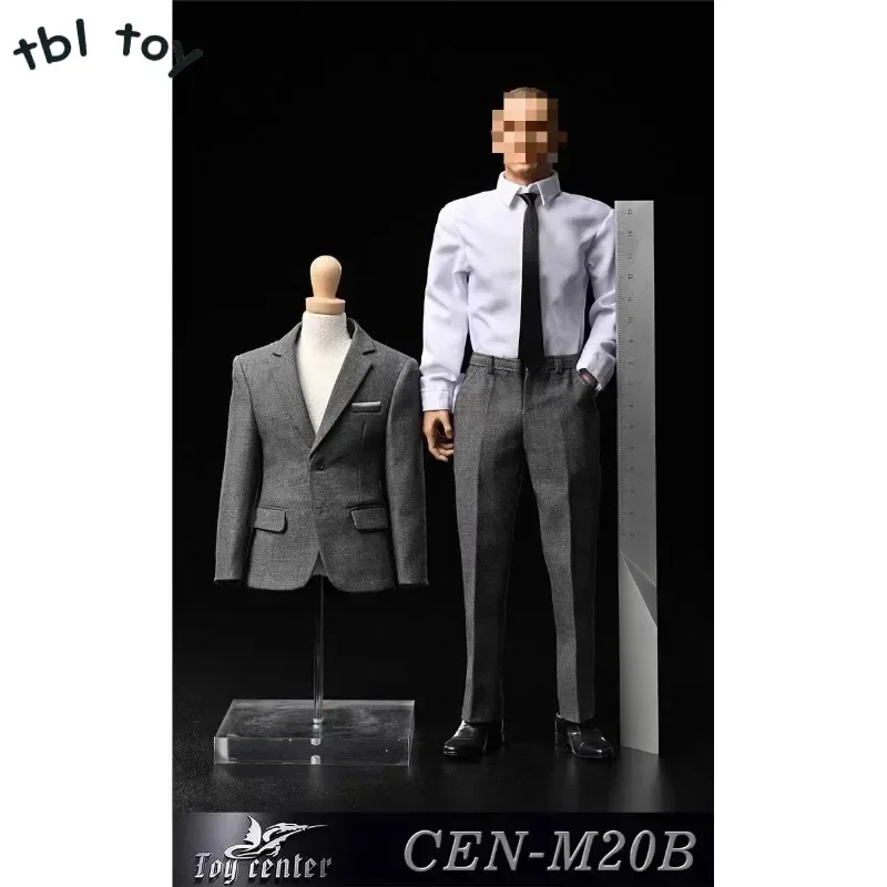 Toy Center CEN-M20 1/6 Scale Male Soldier Gray Suit Formal Wear Clothes Set for 12inch Action Figure Body Toy