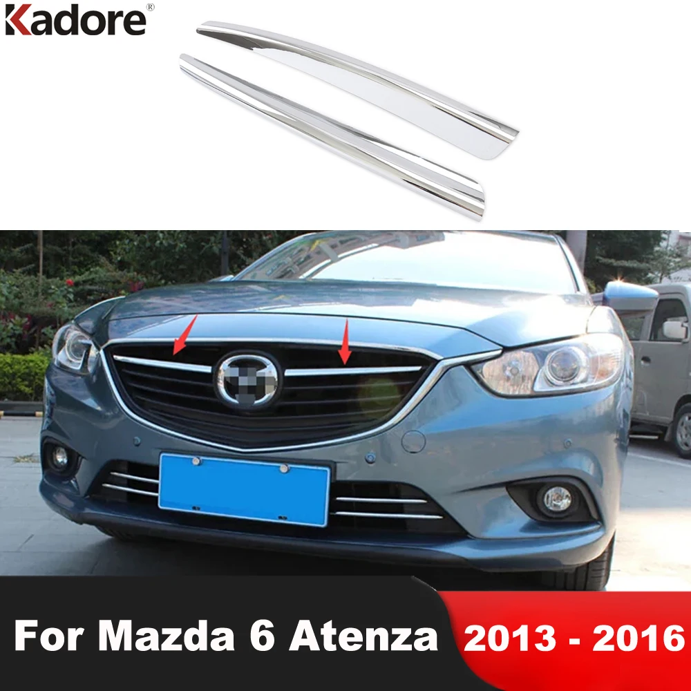 

Для Mazda 6 Atenza 2013-2016: Хромированные накладки на центральную решетку радиатора, декоративные молдинги, аксессуары