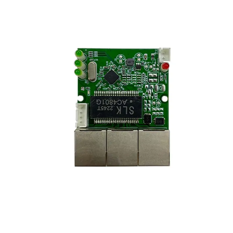 OEM Fast Switch Mini 3 Port Ethernet Switch 10/100 Mbit/s RJ45 Netzwerk Switch Hub PCB Modul Board für Systemintegration