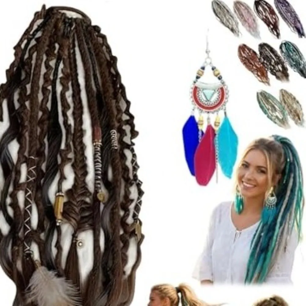 

New Elastic Dread Ponytail Boho with Hair Tie Dread Ponytail Extensions DIY Hair Accessories