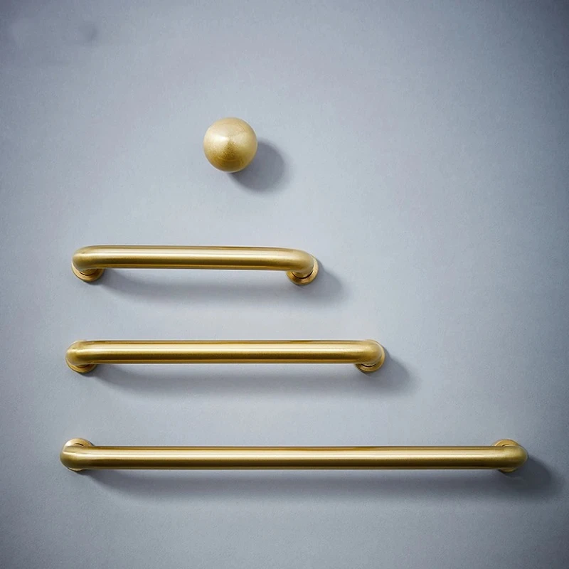 Light Luxury Nordic Cabinet Handle Drawer Wardrobe Handles Brass Gold Simple French Modern Shoe Cabinet Door Wine Cabinet Pulls