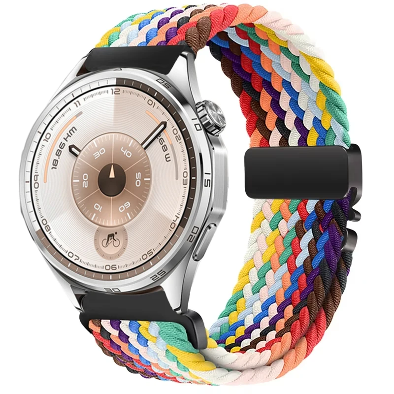 النايلون مضفر الفرقة لهواوي ساعة 5-4 GT6-5-4 برو 46 مللي متر المظلة مشبك سوار حزام ل Redmi ساعة 5 نشط/5 لايت حزام