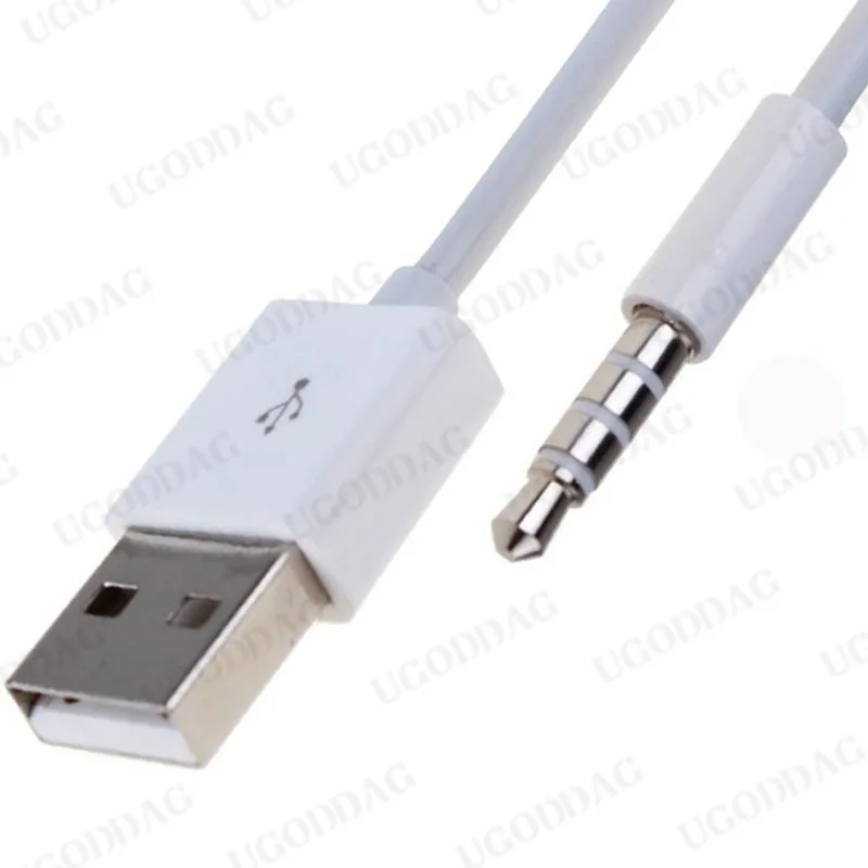 3.5mm złącze USB przeniesienia z roku 2.0, Adapter Audio kabel przewód z męskiego na męskie przewód AUX konwerter dla Apple iPod Shuffle 3rd 4th 5th