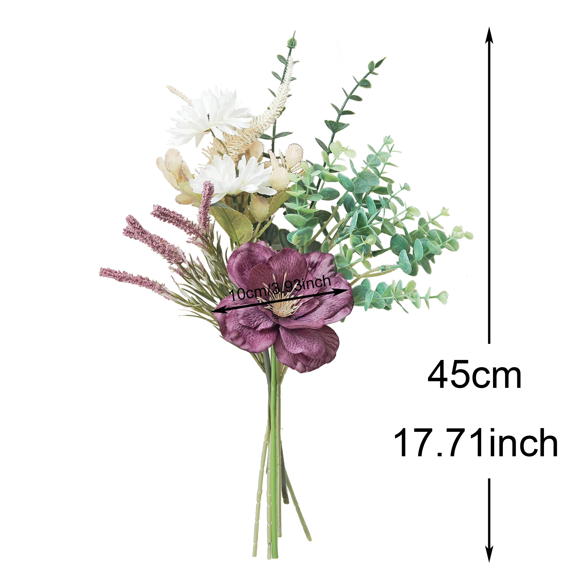 الخشخاش الفاوانيا ديزي الخزامى الأوكالبتوس باقة عيد الميلاد لتقوم بها بنفسك هدية حكيم النبات ديكور الزهور الاصطناعية ديكور المنزل والزفاف