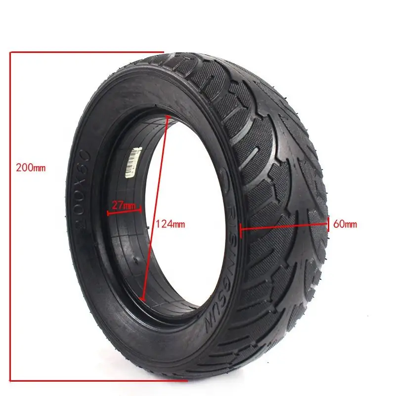 200*60 Massieve Band Voor Kugoo Kirin X1 Zero8/ Dualtron Raptor/Grace 8 Elektrische Scooter Tubeless Band Anti-Explosie Banden