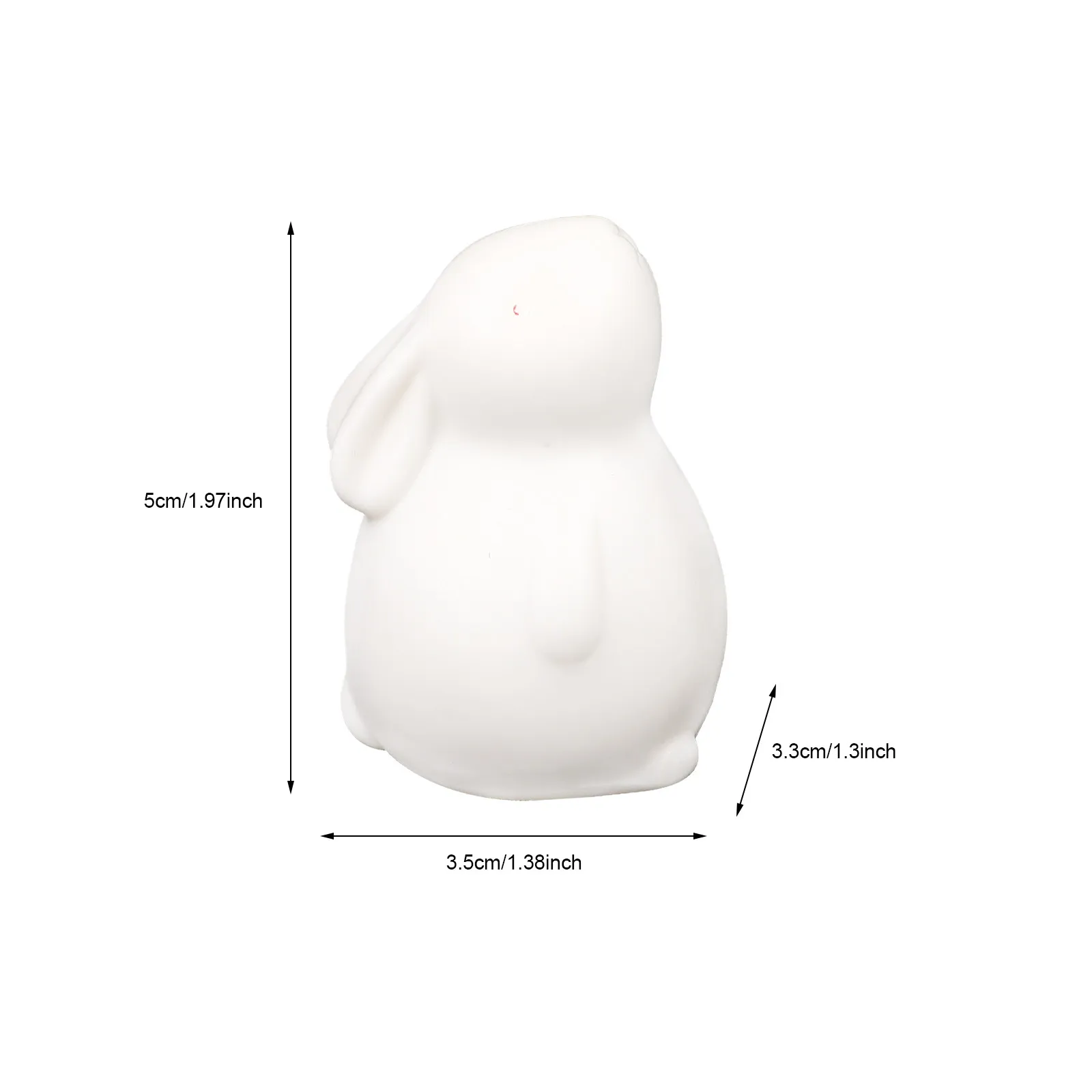 Ceramic Rabbit Statue for Year of the Rabbit – White Bunny Desktop Decor, Tea Pet & Micro Landscape Ornament