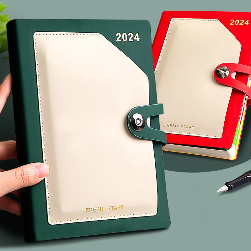 2024 Schedule book thickened 365 day time management notebook efficiency manual portable plan notebook notebook notepads