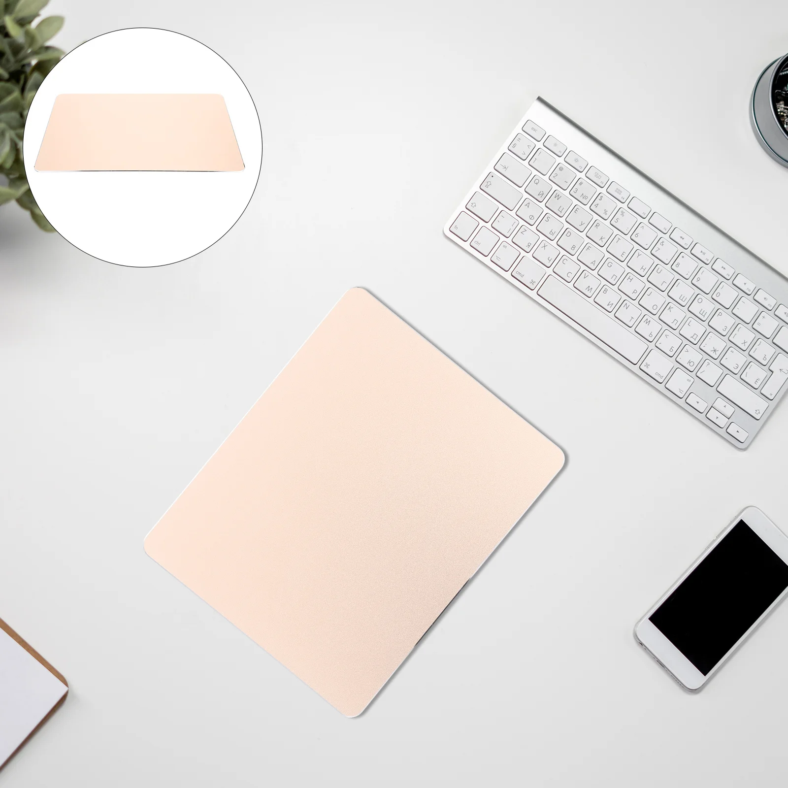 

Double-Sided Mouse Pad 12X10 Aluminum Alloy Gaming Desk Mat Ergonomic Non-Slip Portable Computer Mousepad For Office Home