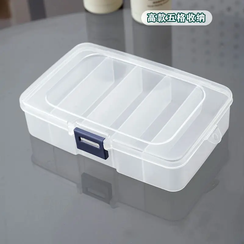 5/6 Grid Compartment Storage Box Transparent Square Earrings Case Jewelry Finding Accessories Packaging Bead Pearl Organizer