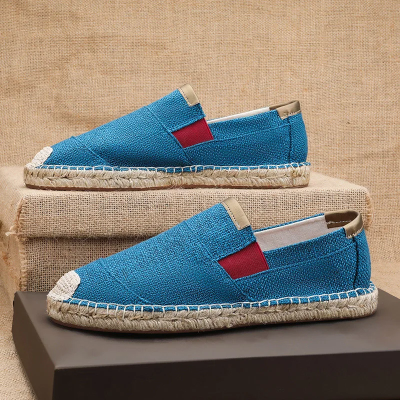 Zapatos informales de alta calidad para hombre, zapatos informales de lona transpirables, moda china, alpargatas suaves sin cordones para hombre, mocasines