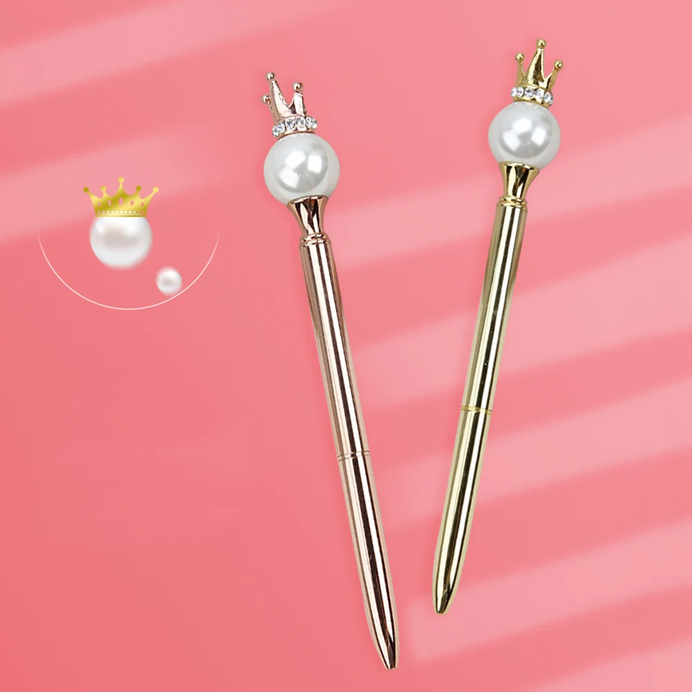 

2 Pcs Metal Pen Business Ball Point Ball-point Stationery Sign Office Creative Replaceable