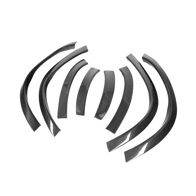 

8 PCS Car Carbon Fiber Wheel Eyebrow B Style GLS63 X167 2020-2023 Glossy Wheel Arches