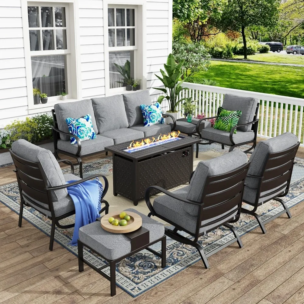 8 Pieces Patio Furniture Sets with 45