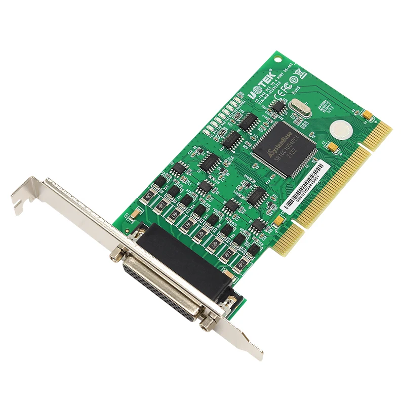 UOTEK 4 พอร์ตอุตสาหกรรม RS485 PCI Multi-Serial Card Adapter 600W Surge และ ± 15KV ESD DR44 หญิง UT-734A