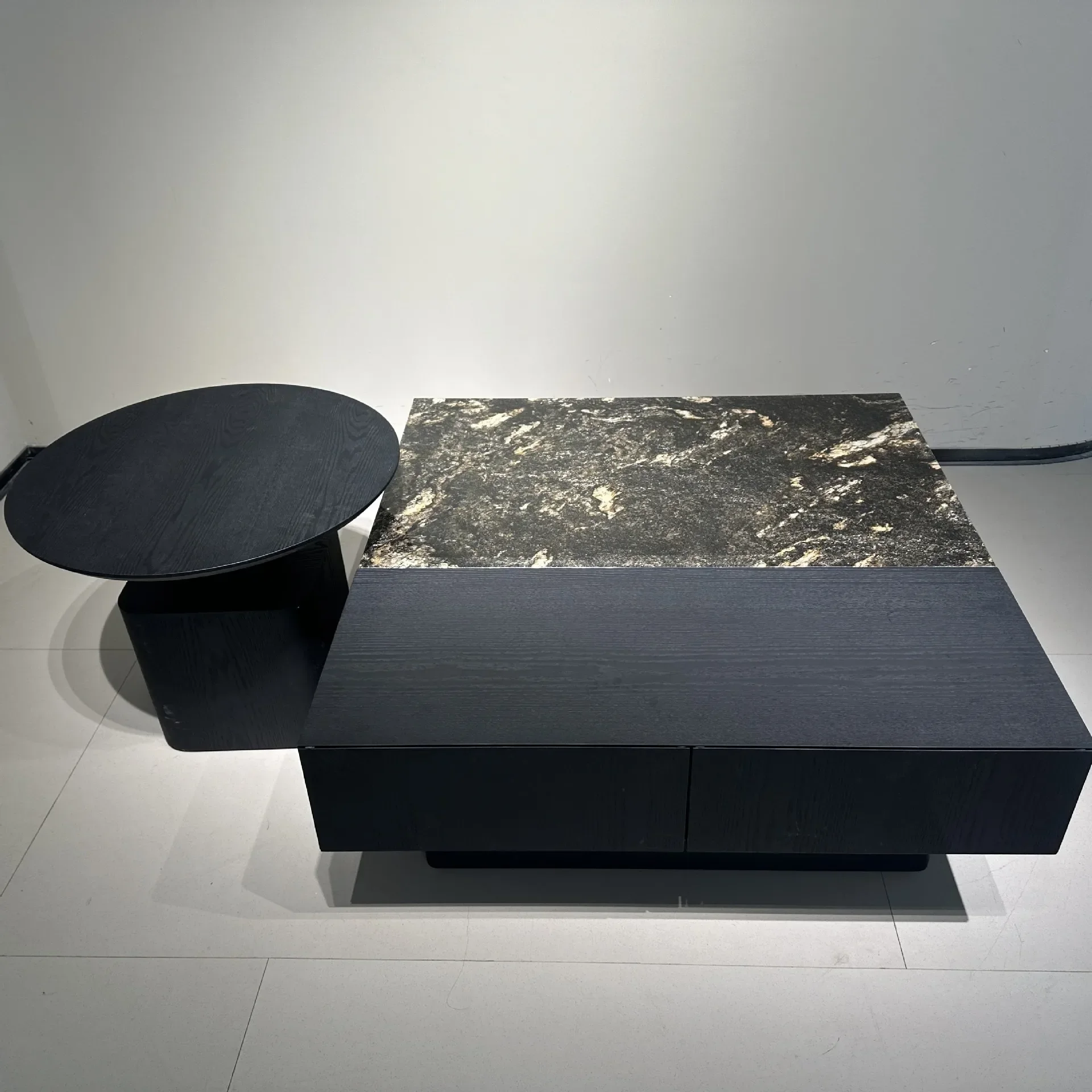 

JC Natural Luxury Stone Aquamarine Coffee Table Italian Minimalist Living Room Design Storage العاب جنسيه مثيرة لحس