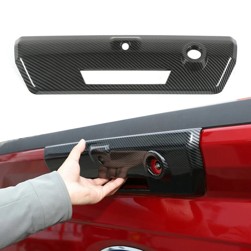 

Крышка ручки задней двери, декоративная накладка для Ford F150 2021 2022, аксессуары для стайлинга автомобилей, углеродное волокно/цвет хрома