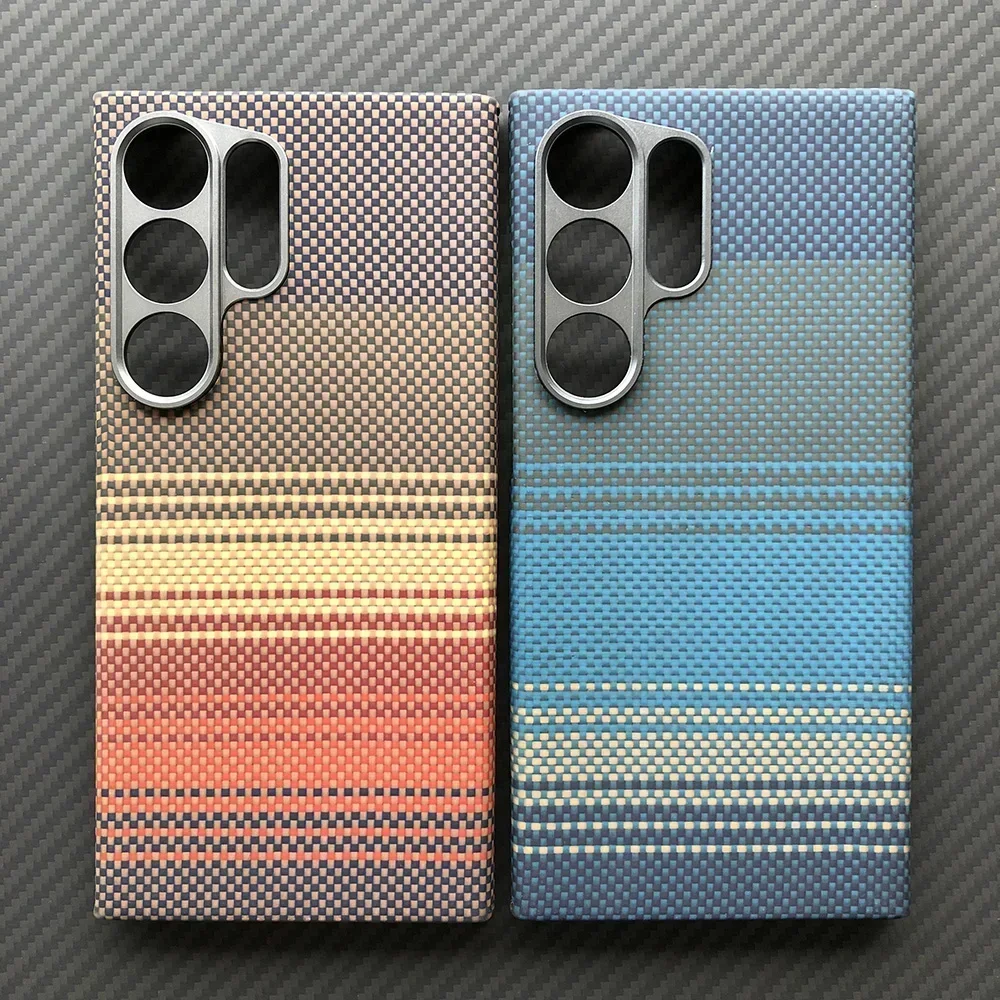 Capa de telefone colorida para samsung galaxy s24 ultra s24u s24u s24u s24u, caixa geométrica leve de fibra de carbono