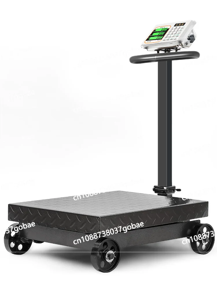 Wyj Electronic Scale Commercial Folding with Wheels 500kg Scale Weighing 300kg