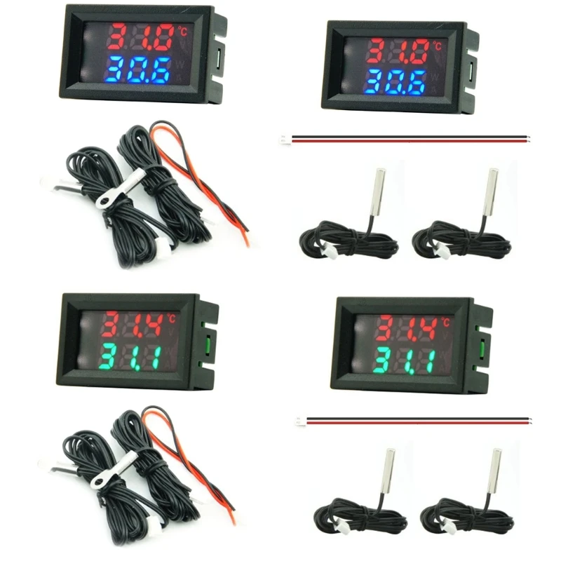 Voltmetro con display a LED 4 V-30 V Mini misuratore tensione Tester percentuale carica della batteria Drosphip