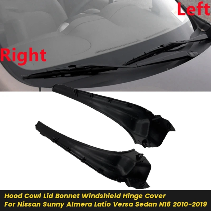 1Pair Front Corner Windshield Wiper Cowl Cover Extension Trim For Nissan Sentra Sunny 2010-2015 66895-1HM0A 66894-1HM0A