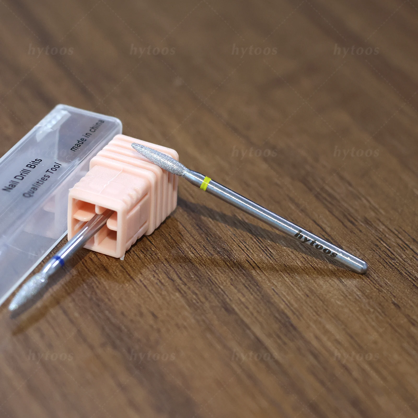 クロムダイヤモンドネイルドリルビット、鈍端プロ仕様ロシア式キューティクルビット、ドリル用、角質除去、ネイル前処理ツール