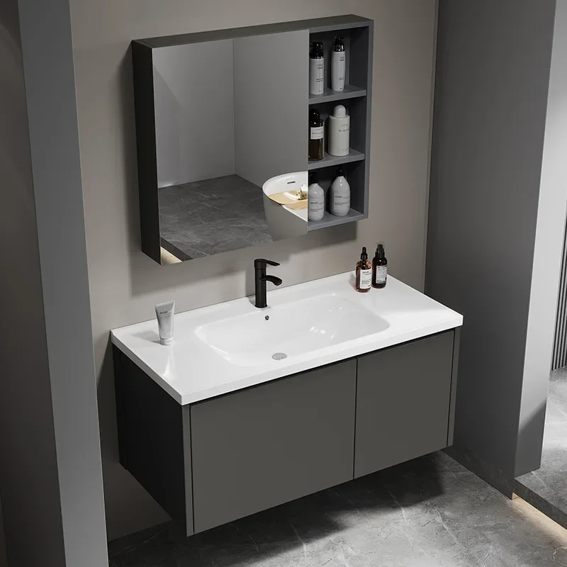 Ceramic integrated wash basin bathroom cabinet wash basin washbasin basin cabinet combination honeycomb aluminum