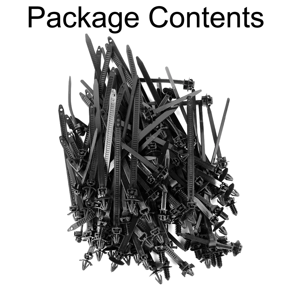Car Clips Bundled Wire Bands Car Accessories 100pcs/Set 5 Optional Sizes Replacement Set 100pcs Car Clips Bundled