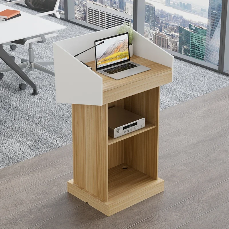 Lecture Stand Podium Reception Desks Luxury Clinic Speech Stand Support Customization Fillet Treatment Reception Tavolo Table