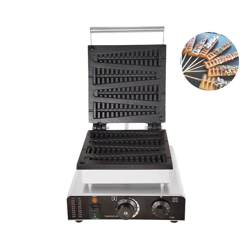220V/110V 전기 4 Pcs 롤리 와플 메이커 리프 와플 베이킹 아이언 케이크 오븐 소나무 롤리 와플 기계