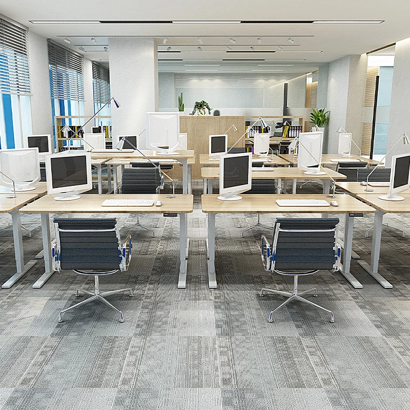 Modern Metal Frame Electric Adjustable Height Extendable Standing Lifting Office Desk Wholesale Good Quality Home & Company Use