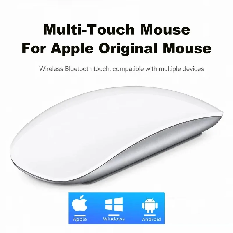 Rechargeable Bluetooth Wireless Mouse, Slim Ergonomic Optical Mouse for Apple MacBook Pro/Air, iPad Air/Pro, PC Laptop