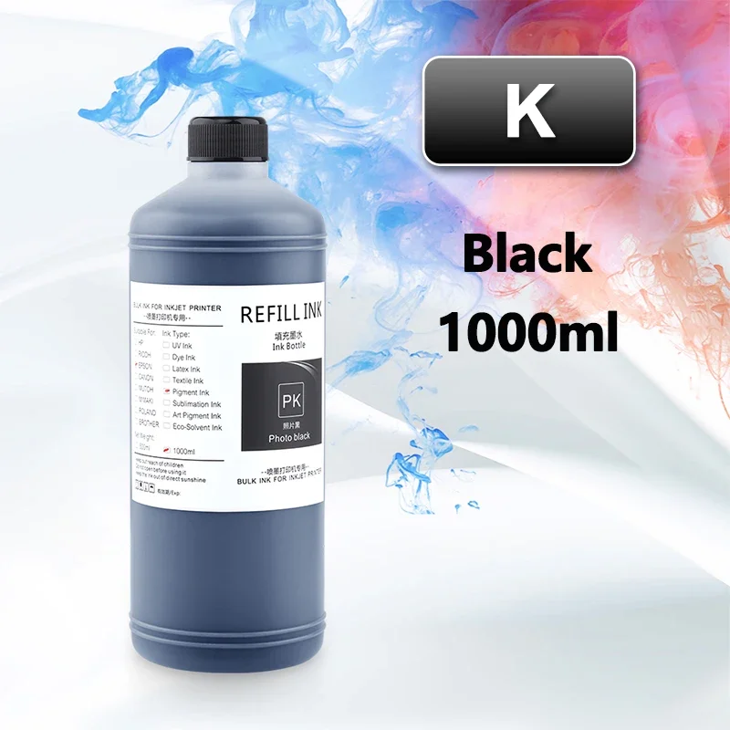 1000ml Wall Printing Refill Pigment Ink For Epson DX5 DX7 5113 4720 I3200 Wall Murals Printer Outdoor Waterproof Pigment Ink