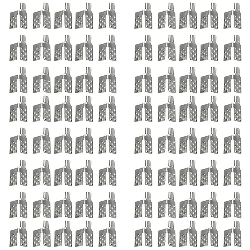 

320Pcs Carbon Thermal Film Clamp Connector, Warm Floor Copper Plated Silver Clip Accessories, Floor Heating Film Clamp