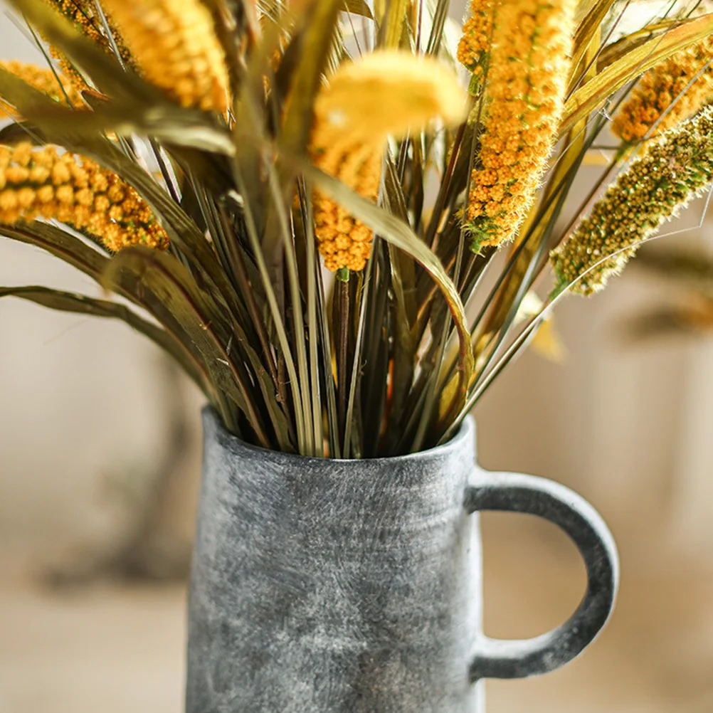 

Artificial Wheat Stalks Fake Ear of Wheat Grain Flowers Dining Table Decor Realistic Fake Plants No Pruning Watering Indoor