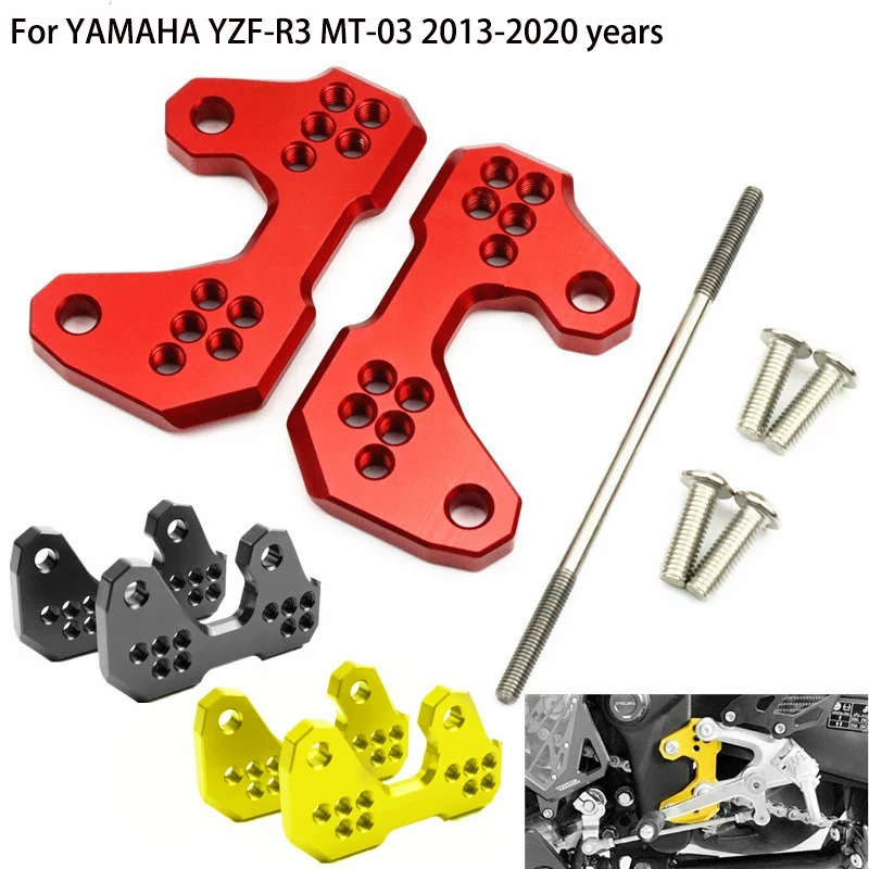 

Motorcycle Modification Raised Foot Pedal Accessories CNC Aluminum Foot Pedal Rear Shift For YAMAHA YZF-R3 MT-03 2013-2020 years