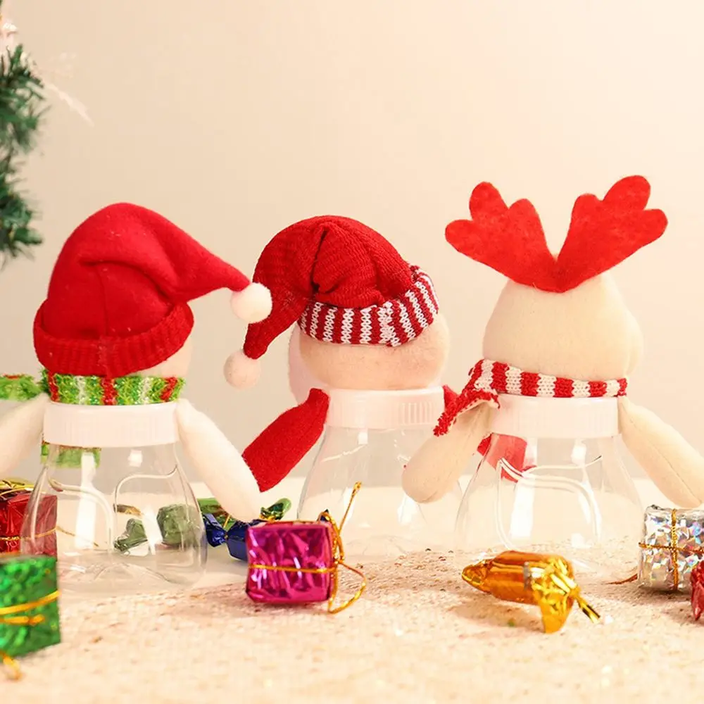 New Year Santa Claus Christmas Candy Jar Snowman Elk Storage Bottle mpty Dust Prevention Christmas Candy Box Child